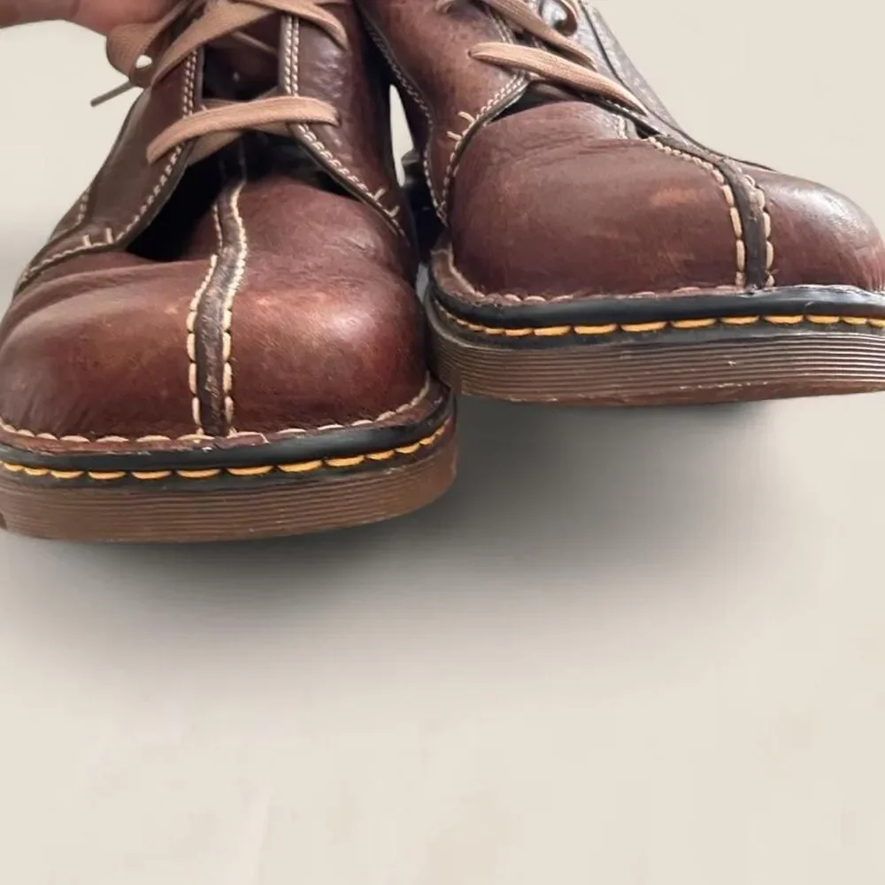 Dr. Martens Brown Leather Oxford Shoes Vintage Grunge Gorpcore Size 12